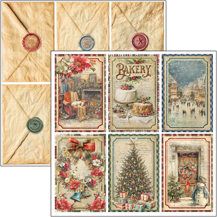 Ciao Bella Paper Merry & Bright 8" x 8" Scrapbooking Paper Set