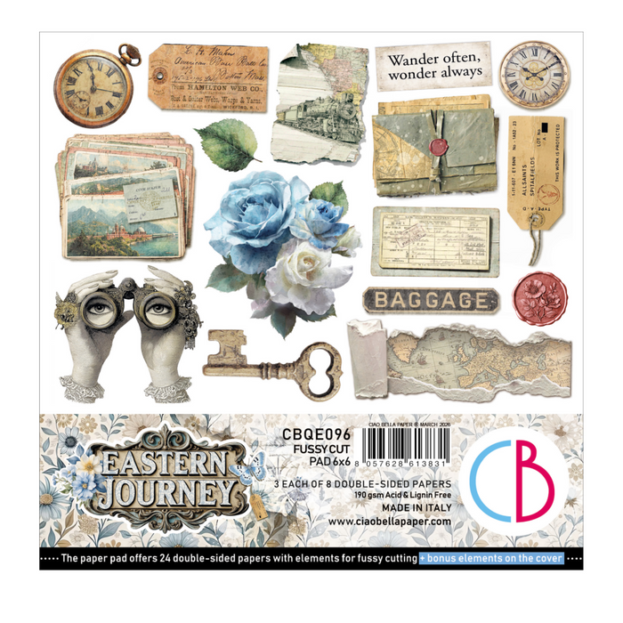Ciao Bella Eastern Journey 6" x 6" Fussy Cut Pad
