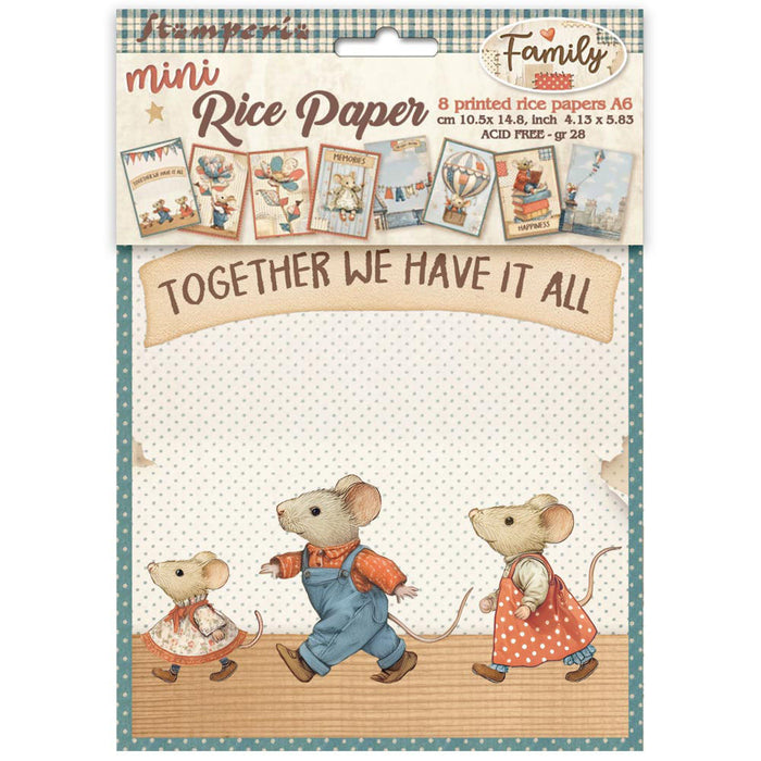 Stamperia Family A6 Mini Rice Paper Pack