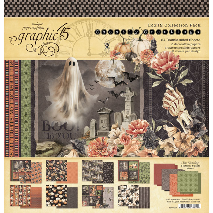 Graphic 45 Ghostly Greetings 12" x 12" Collection Pack
