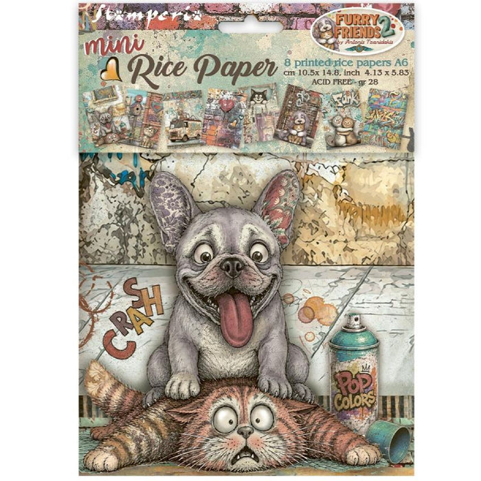 Stamperia Furry Friends 2 A6 Rice Paper Pack