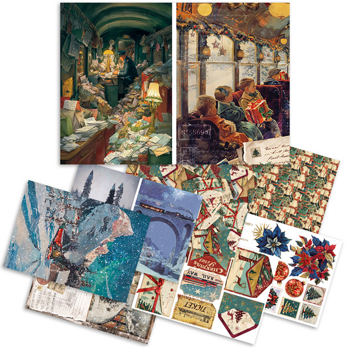 Ciao Bella Polar Railway A5 Mixed Rice Paper 8pc