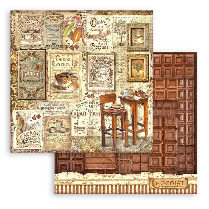 Stamperia Coffee & Chocolate 12" x 12" Scrapbooking Paper Pad