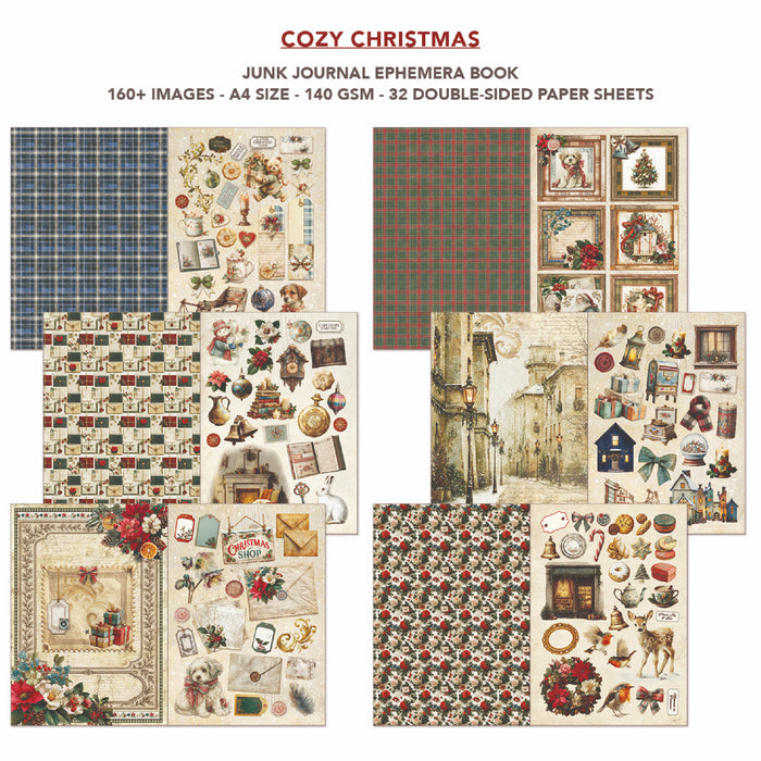 Ciao Bella Paper Cozy Christmas A4 Junk Journal & Ephemera Book