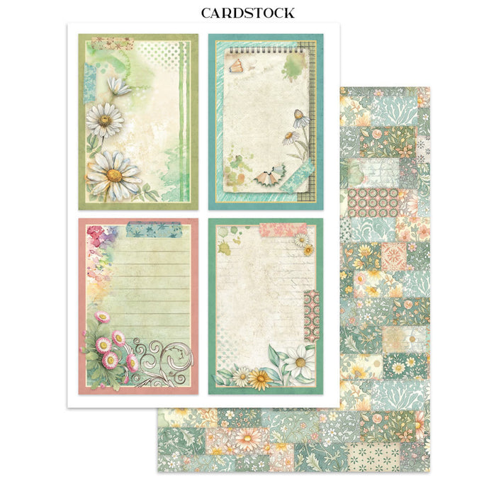 Stamperia Daisy Art Junk Journal Stickers Cut-outs Backgrounds