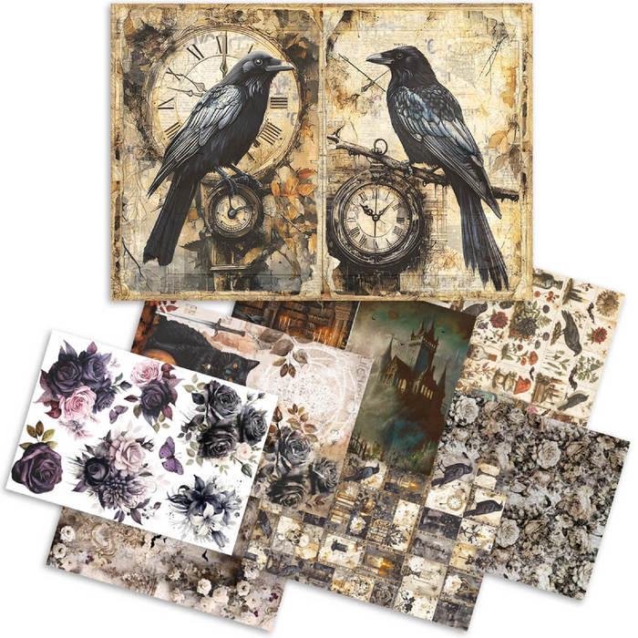 Ciao Bella Dark Academia A5 Mixed Rice Paper 8pc