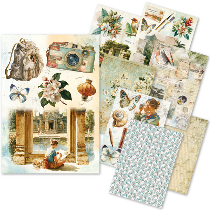 Ciao Bella Paper Asia Diary A5 Mixed Rice Paper 8pc