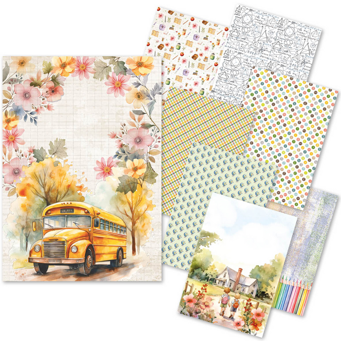 Ciao Bella Back to School A5 Mixed Rice Paper 8pc