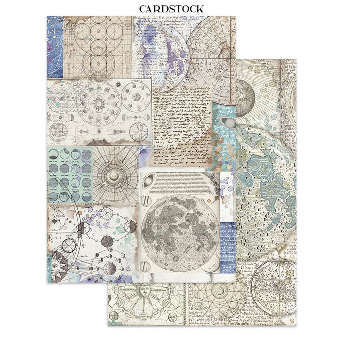 Stamperia Paper Cosmos Infinity Junk Journal Stickers Cut-outs Backgrounds
