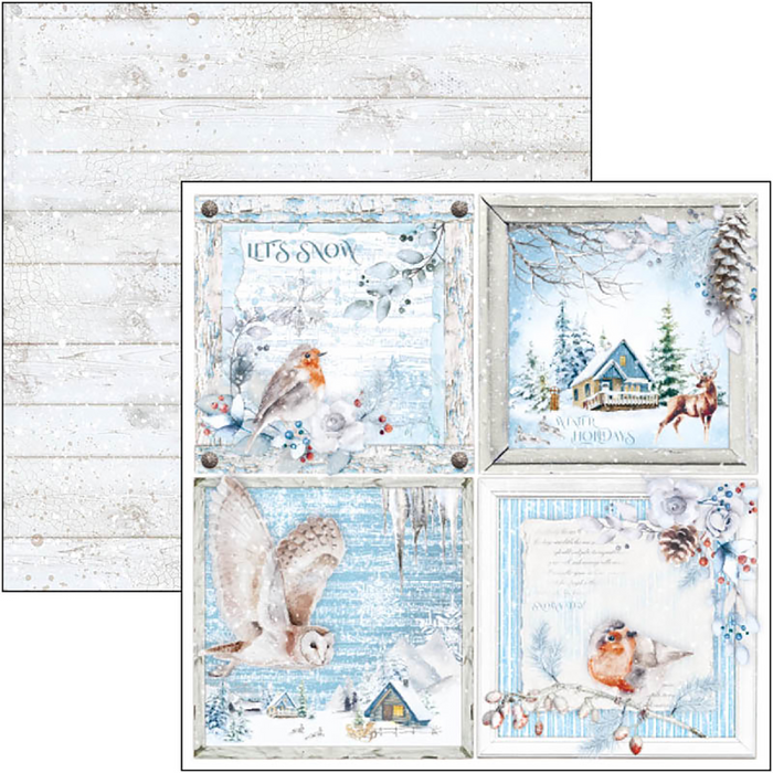 Ciao Bella Winter Journey 8" x 8" Scrapbooking Paper Set