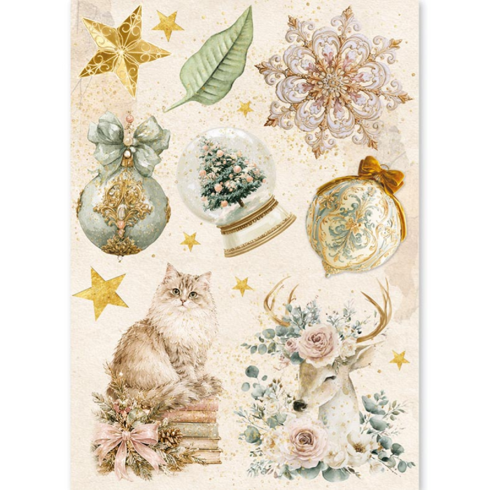 Ciao Bella Paper Golden Winter A5 Mixed Rice Paper 8pc