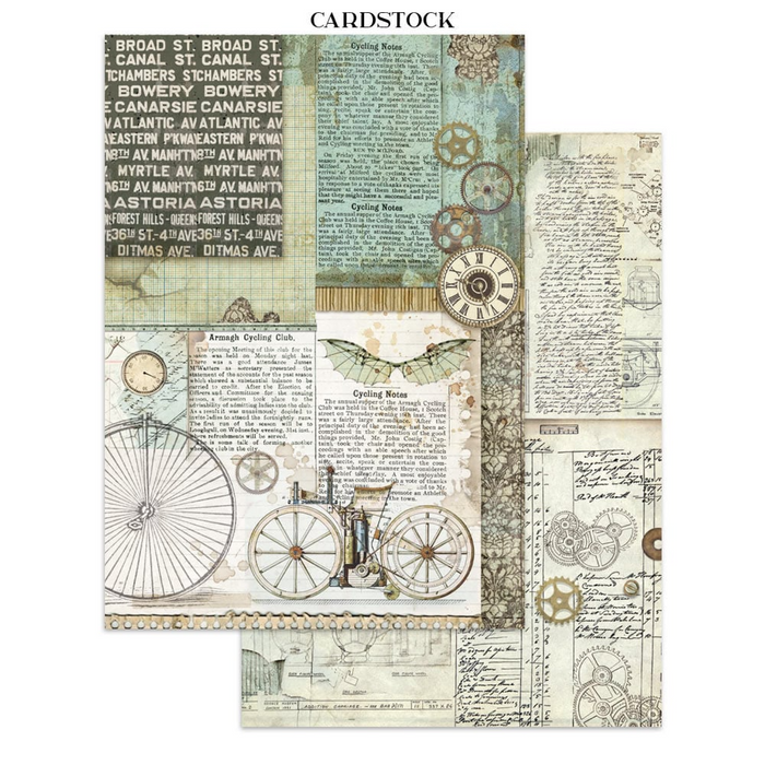 Stamperia Voyages Fantastiques Junk Journal Stickers Cut-outs Backgrounds