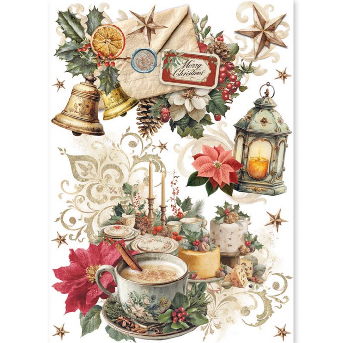 Ciao Bella Paper Merry & Bright A5 Mixed Rice Paper 8pc