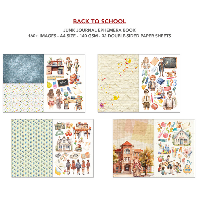 Ciao Bella School A4 Junk Journal & Ephemera Book