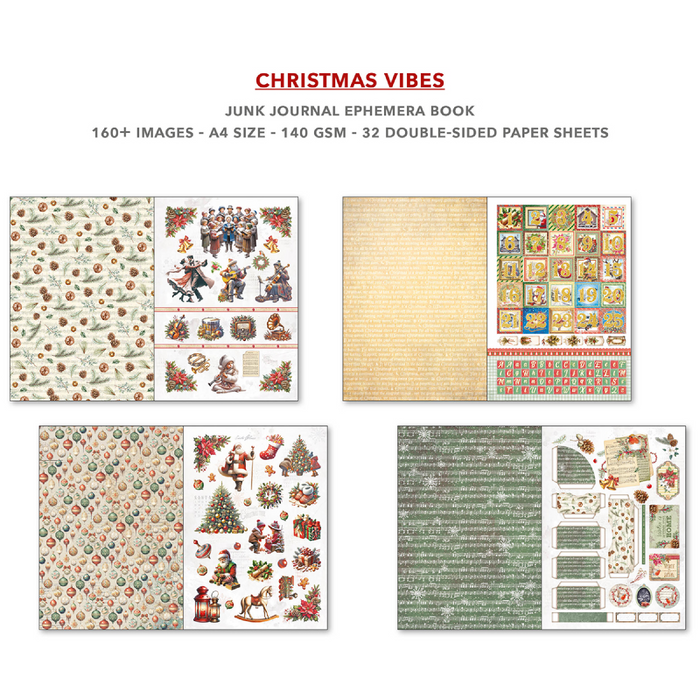 Ciao Bella Christmas Vibes A4 Junk Journal & Ephemera Book