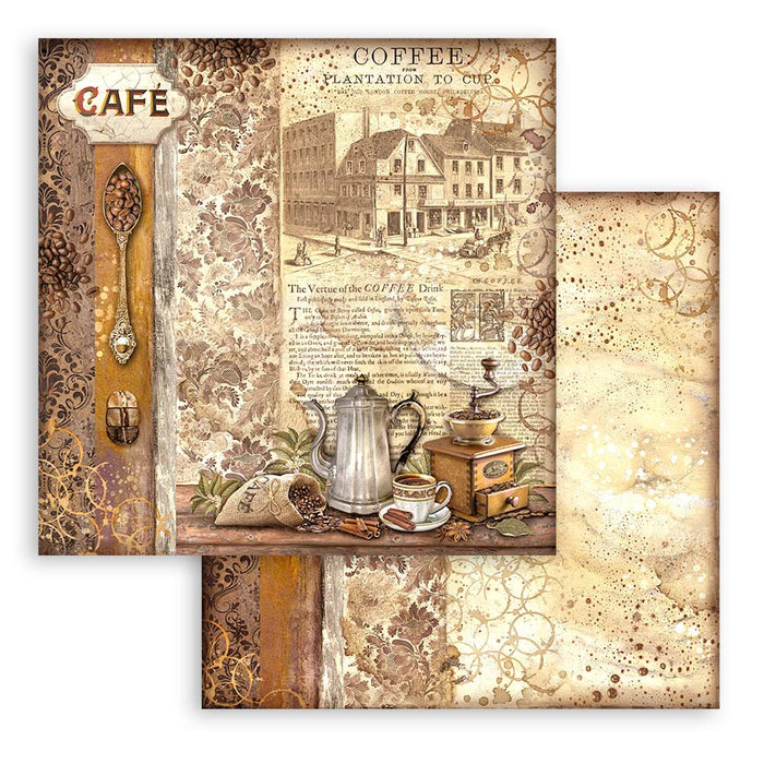 Stamperia Coffee & Chocolate 12" x 12" Scrapbooking Paper Pad