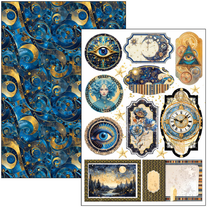 Ciao Bella Celestial A4 Scrapbooking Paper Set