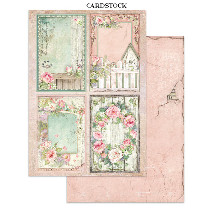 Stamperia House Of Roses Junk Journal Stickers Cut-outs Backgrounds