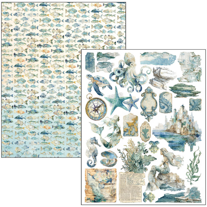 Ciao Bella Paper Edge of the Ocean A4 Maxi Mixed Media Book