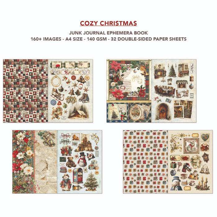 Ciao Bella Paper Cozy Christmas A4 Junk Journal & Ephemera Book
