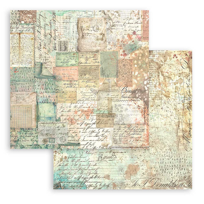 Stamperia Brocante 8" x 8" Backgrounds Paper Pad