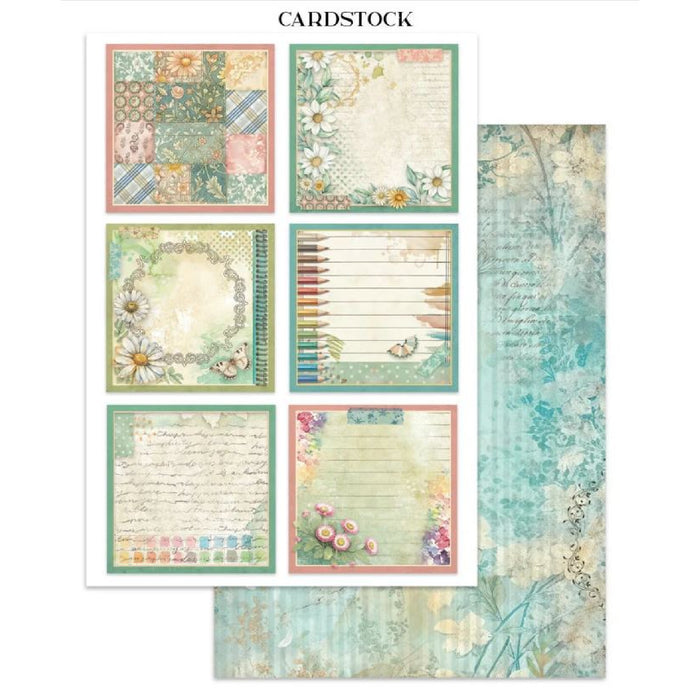 Stamperia Daisy Art Junk Journal Stickers Cut-outs Backgrounds