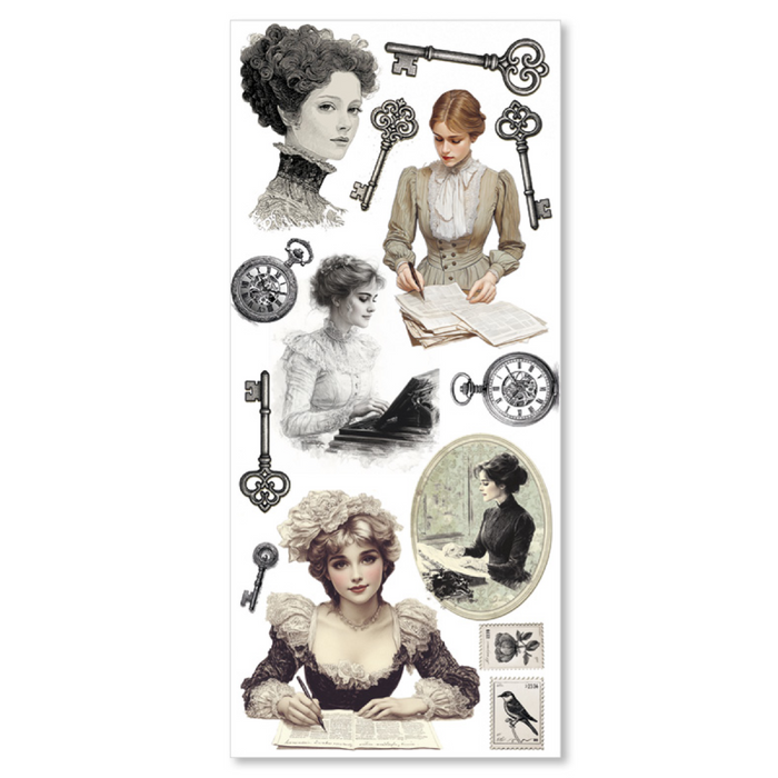 Ciao Bella Typographic Art Transparent Stickers 5pc