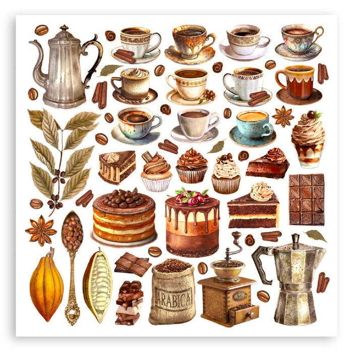 Stamperia Coffee & Chocolate 12" x 12" Scrapbooking Paper Pad