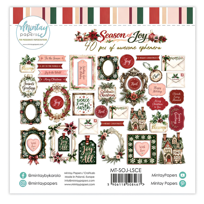 Mintay Season Of Joy Ephemera 40pc