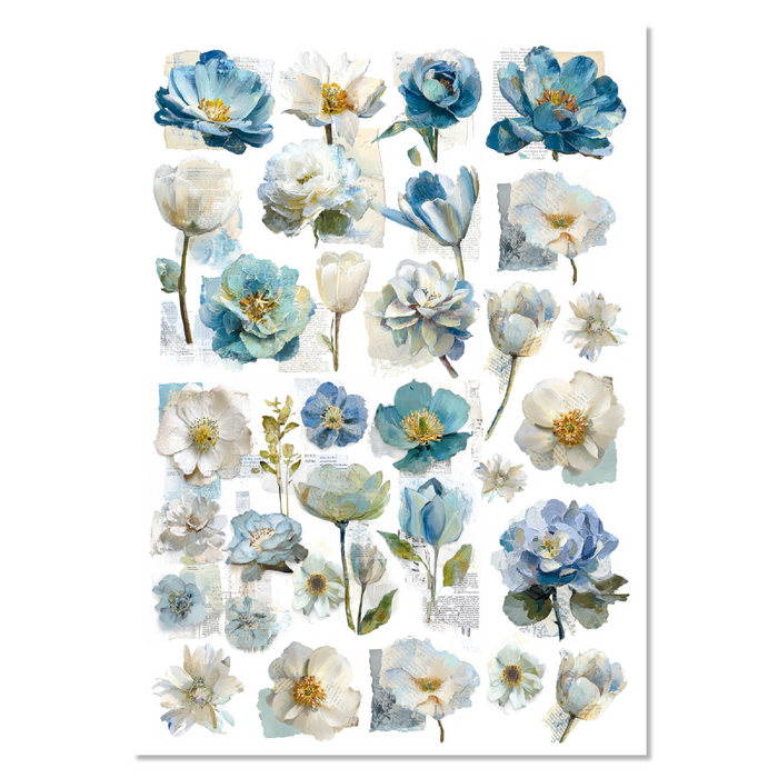 Ciao Bella Paper Edge of the Ocean A4 Mixed Rice Paper Set 4pc