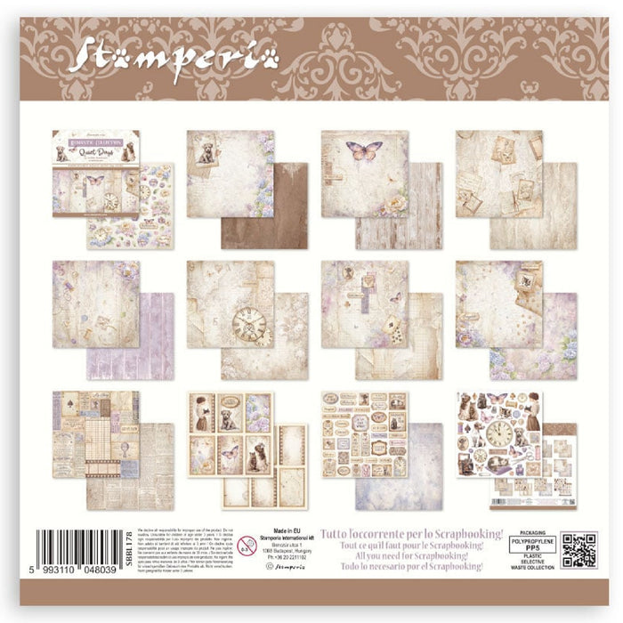 Stamperia Quiet Days 12" x 12" Scrapbooking Paper Pad