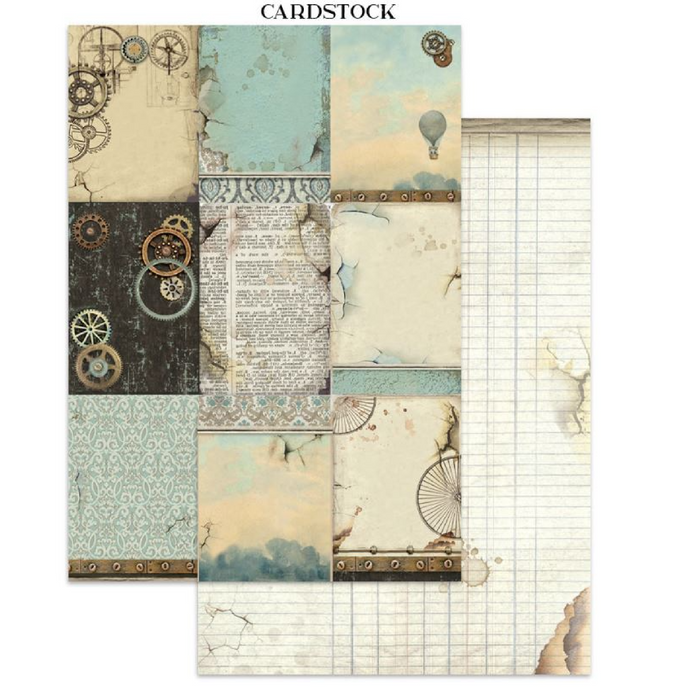 Stamperia Voyages Fantastiques Junk Journal Stickers Cut-outs Backgrounds