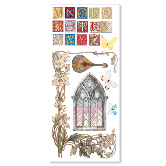 Ciao Bella Paper Courtly Love Art Transparent Stickers 5pc