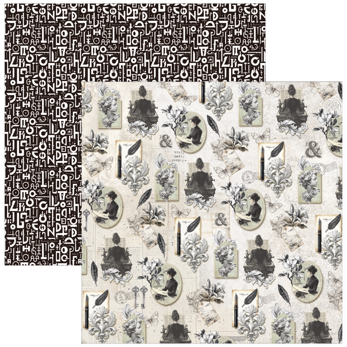 Ciao Bella Typographic 8" x 8" Scrapbooking Paper Set