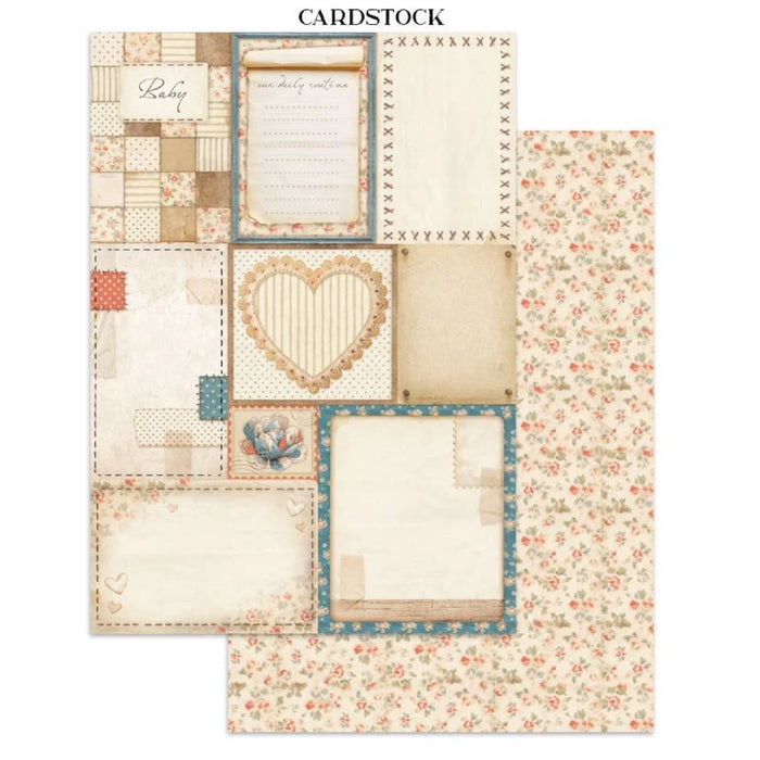 Stamperia Baby Junk Journal Stickers Cut-outs Backgrounds