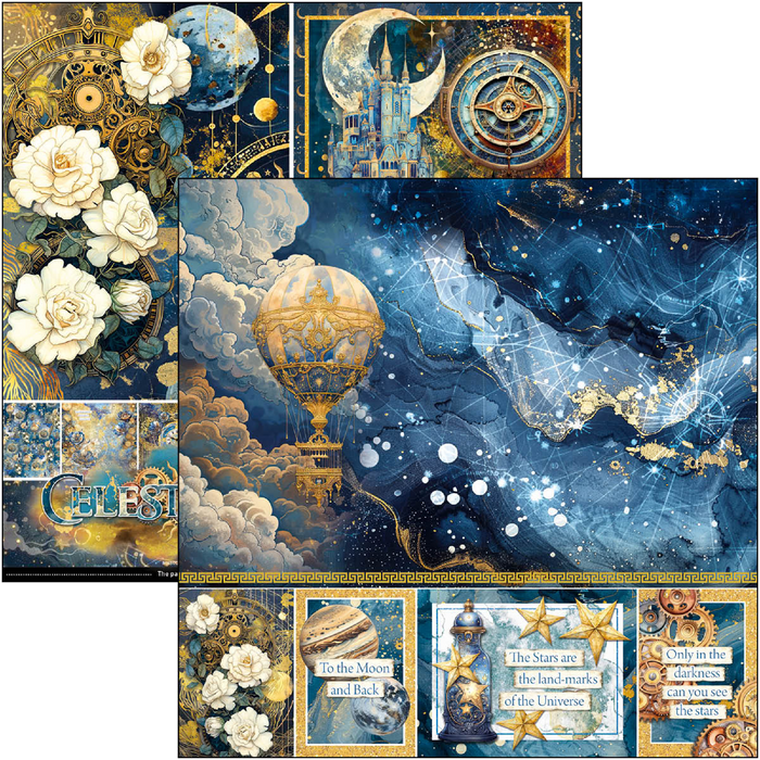 Ciao Bella Celestial 8" x 8" Scrapbooking Paper Set