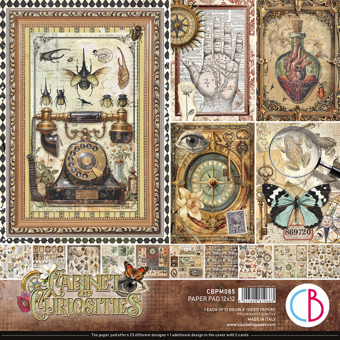 Ciao Bella Cabinet Of Curiosities 12" x 12" Scrapbooking Paper Set