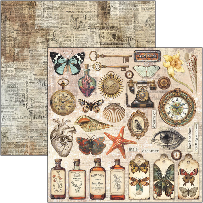 Ciao Bella Cabinet Of Curiosities 12" x 12" Scrapbooking Paper Set