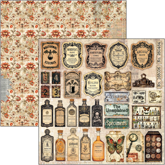 Ciao Bella Cabinet Of Curiosities 8" x 8" Scrapbooking Paper Set