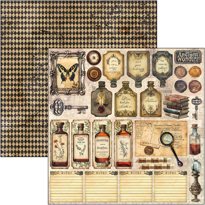 Ciao Bella Cabinet Of Curiosities 8" x 8" Scrapbooking Paper Set