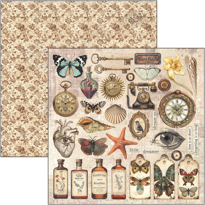 Ciao Bella Cabinet Of Curiosities 8" x 8" Scrapbooking Paper Set