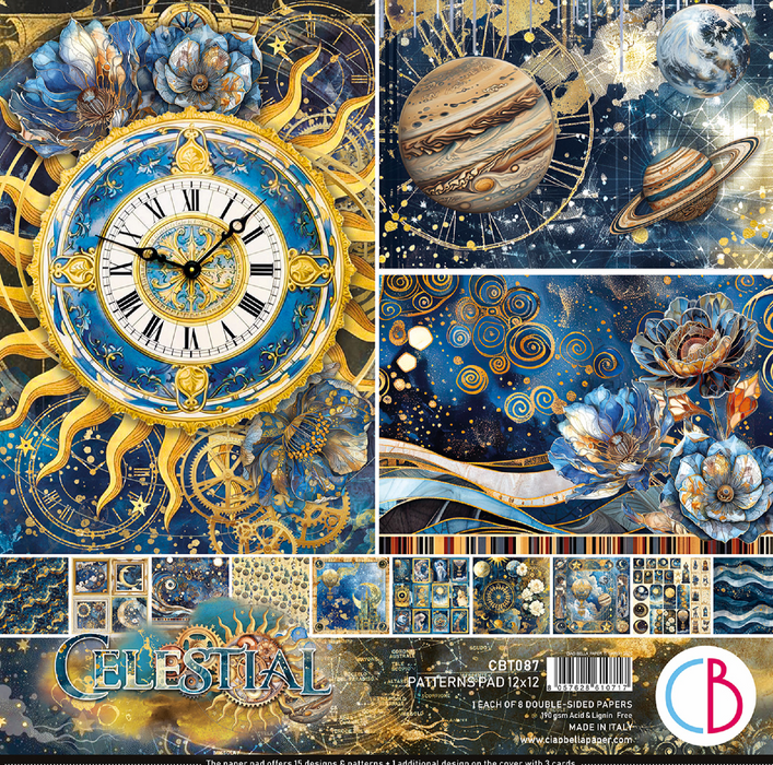 Ciao Bella Celestial 12" x 12" Patterns Scrapbooking Paper Set