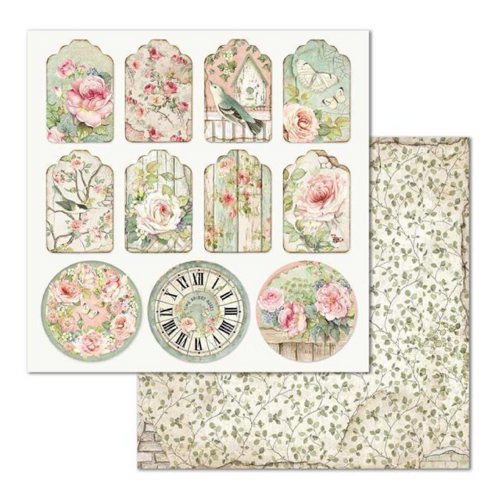 Stamperia House Of Roses 8" x 8" Scrapbooking Paper Pad