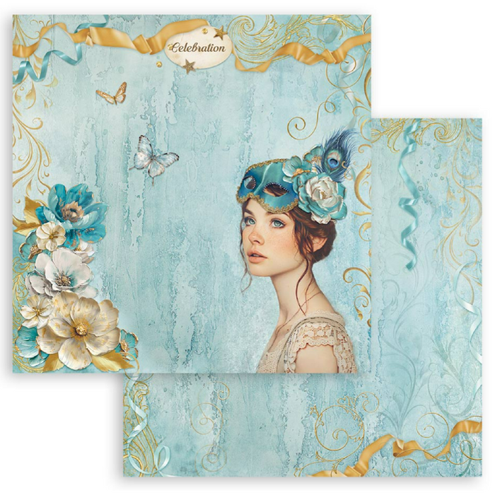 Stamperia Masquerade 12" x 12" Scrapbooking Paper Pad