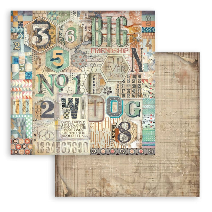 Stamperia Furry Friends 12" x 12" Background Selection Paper Pad