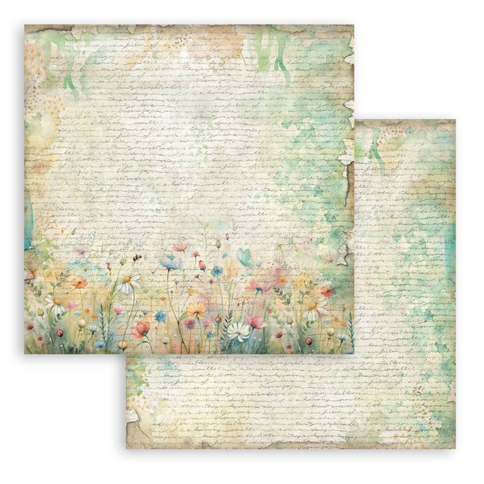Stamperia Daisy Art 12" x 12" Maxi Backgrounds Selection Paper Pad