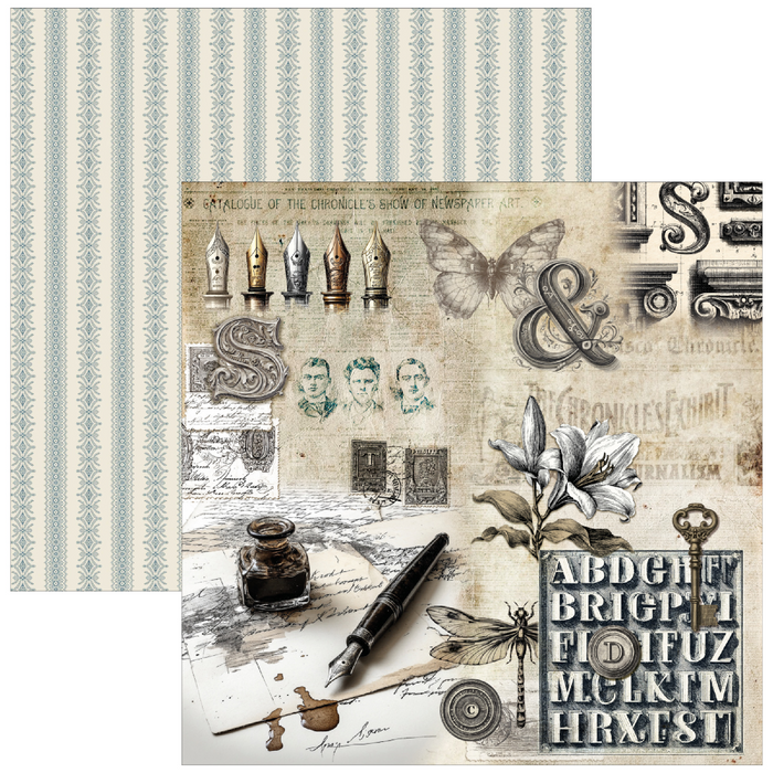 Ciao Bella Typographic 12" x 12" Scrapbooking Paper Set