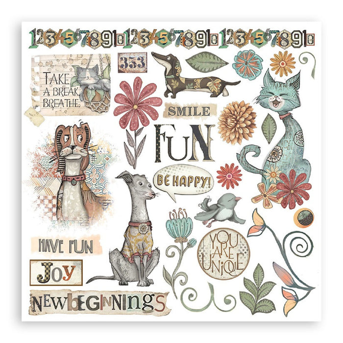 Stamperia Furry Friends Rub On Transfers - Assorted Pack