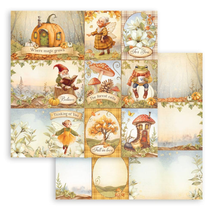 Stamperia Whispering Woods 8" x 8" Scrapbooking Paper Pad