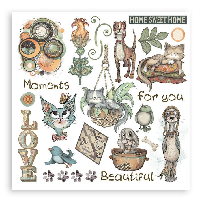 Stamperia Furry Friends Rub On Transfers - Assorted Pack